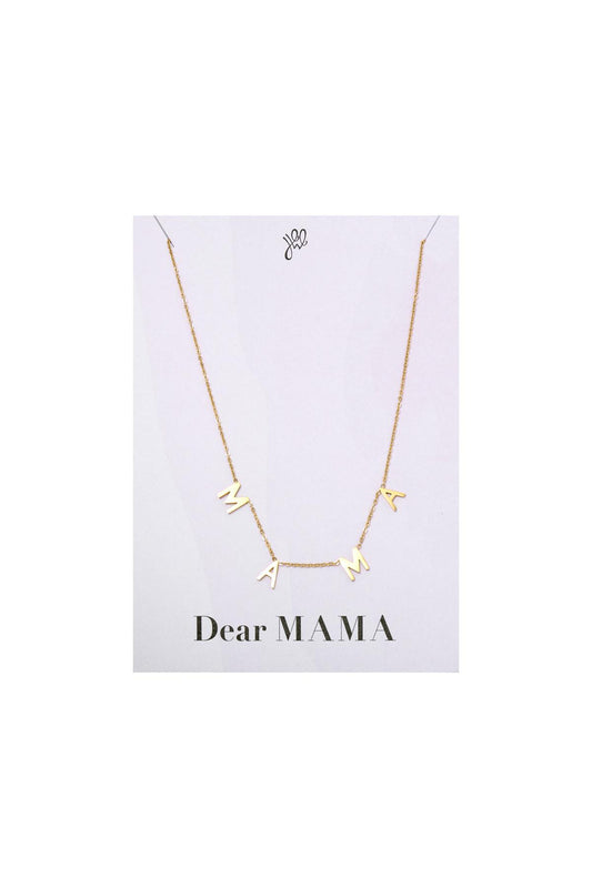 Halskette Dear Mama Goldfarbe Edelstahl