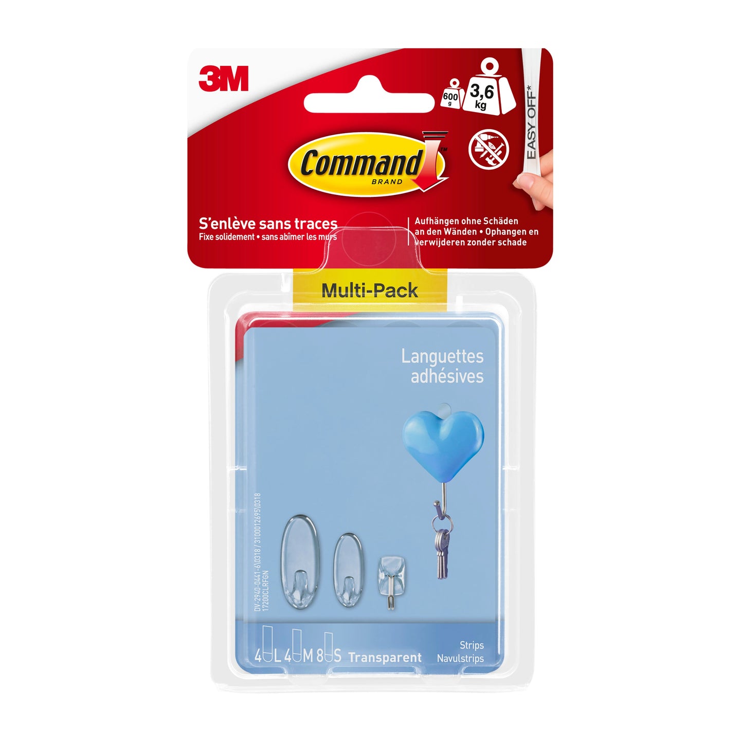 Multipack Command™ Strips, transparent 17200CLR | Packung (1 Stück)