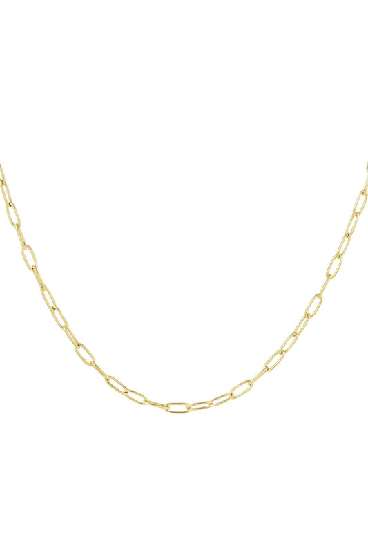 Gliederkette einfach Goldfarbe Edelstahl