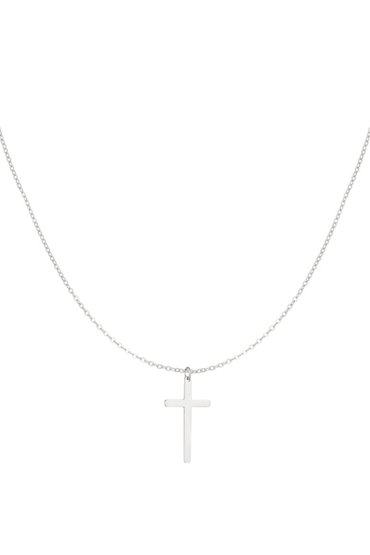 Halskette mit Kreuzanhänger – Silber