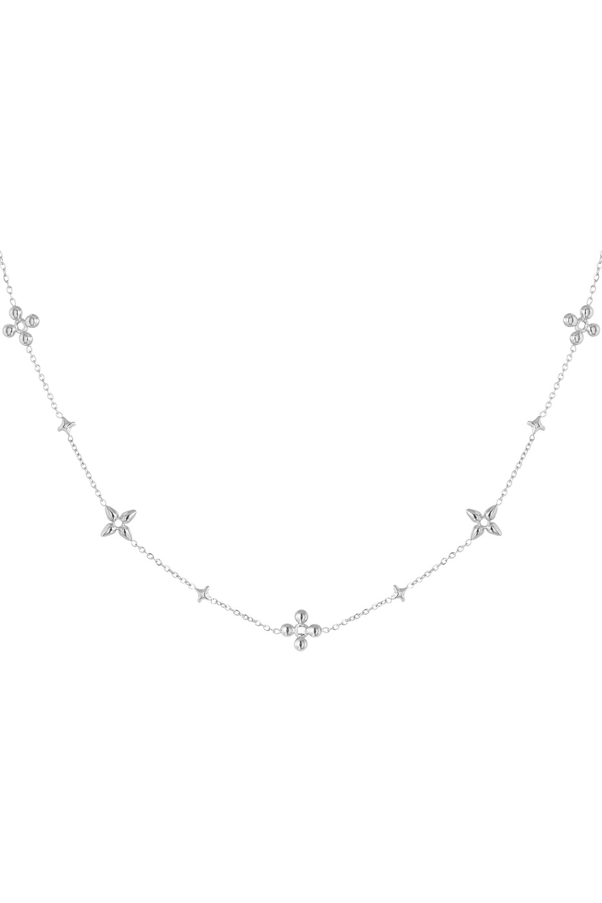 Blumen-Party-Halskette – Goldfarbe  - Goldfarbefarbe