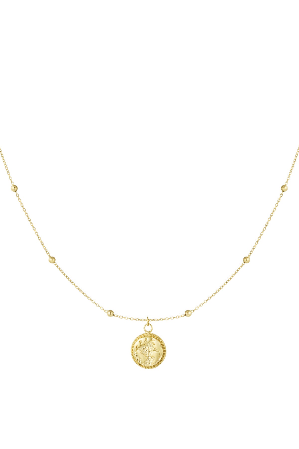 Halskette mit Schatzanhänger – Goldfarbe - Goldfarbefarbe