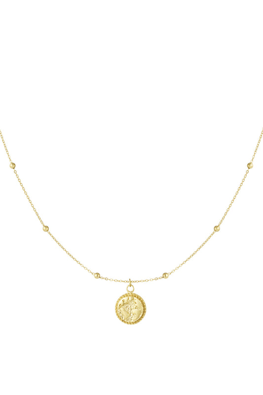 Halskette mit Schatzanhänger – Goldfarbe - Goldfarbefarbe