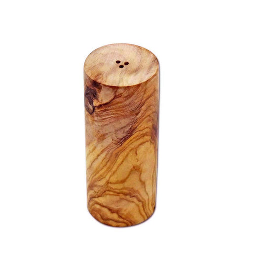 Set of 2 salt and pepper shakers “TOWER” made of olive wood