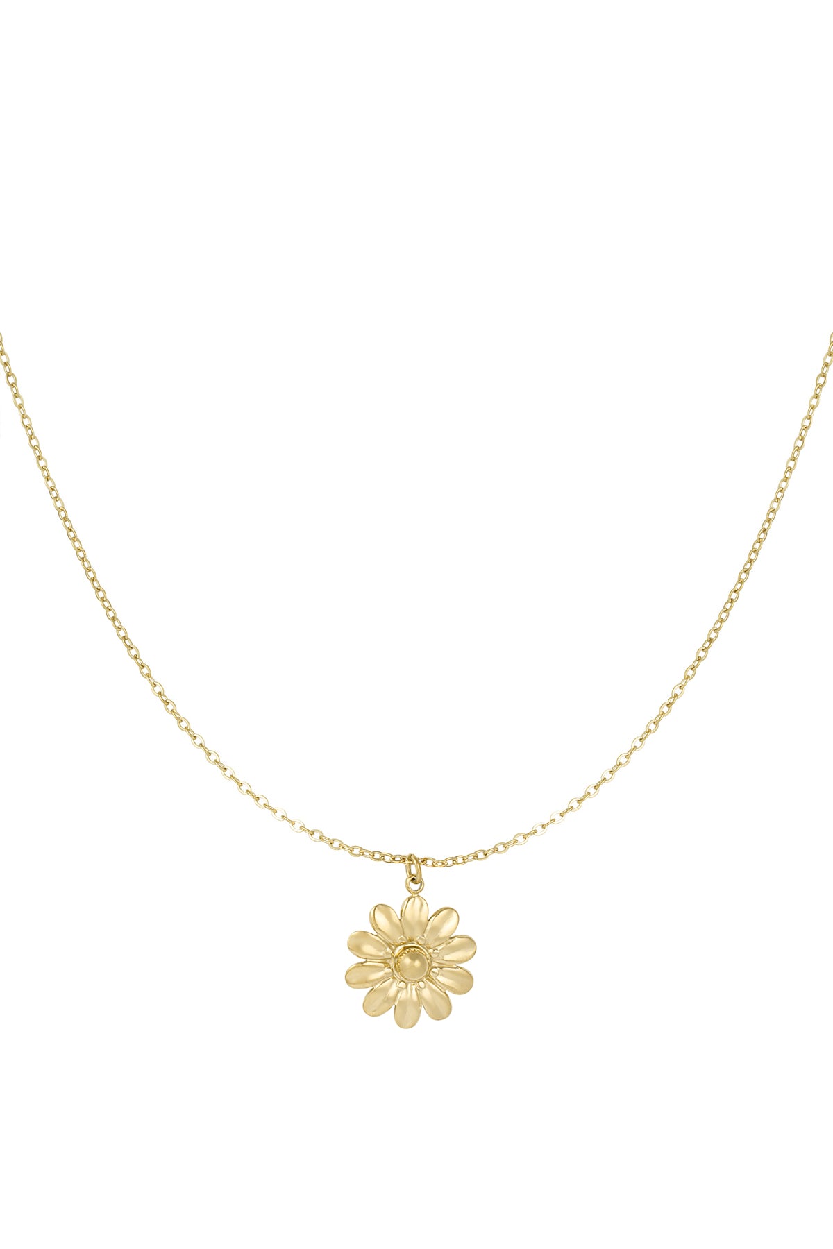 Halskette „Blossom Bliss“ – Goldfarbe - Goldfarbefarbe