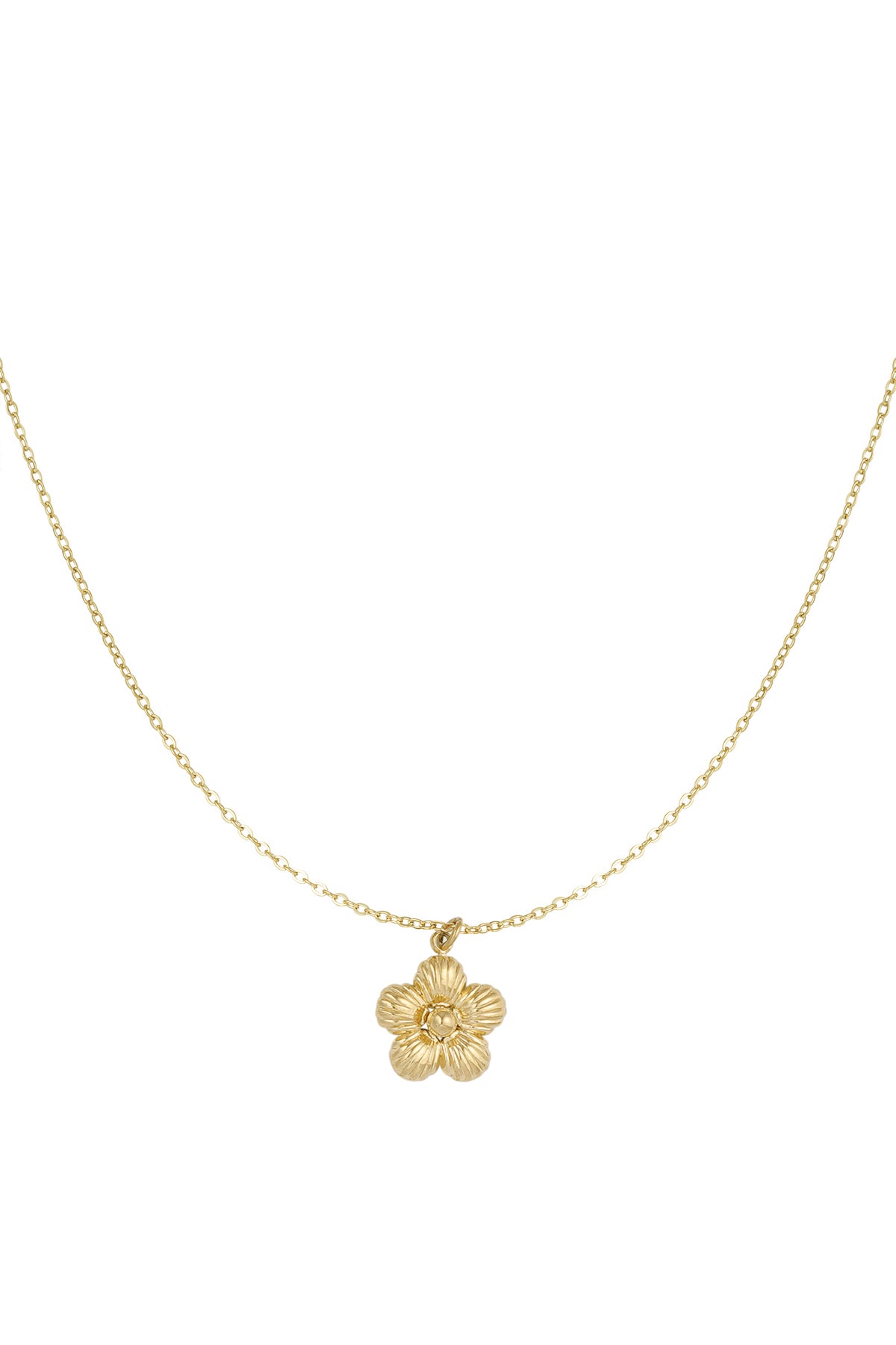 Gänseblümchen-Halskette – Goldfarbe - Goldfarbefarbe