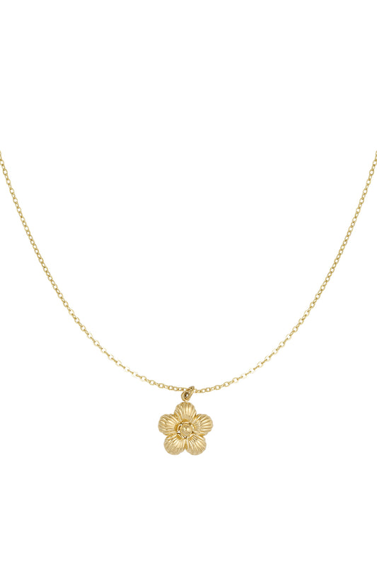 Gänseblümchen-Halskette – Goldfarbe - Goldfarbefarbe