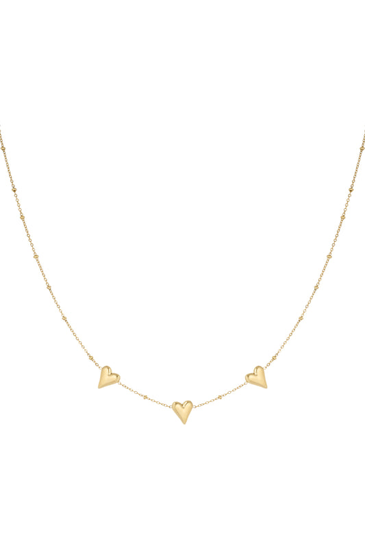 Dreifache Liebeskette – Goldfarbe - Goldfarbefarbe