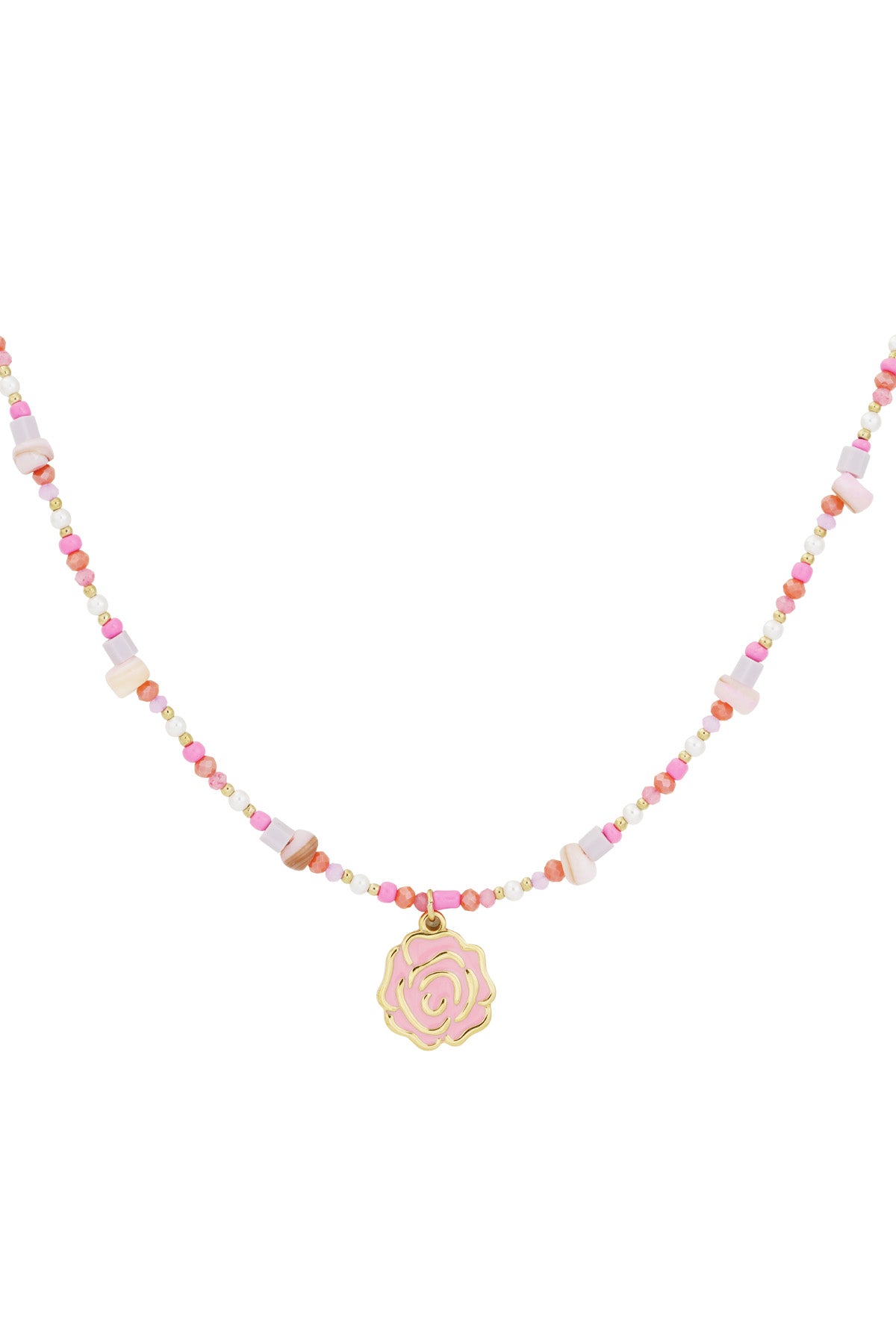 Perlenrosenkette - Rosa- und