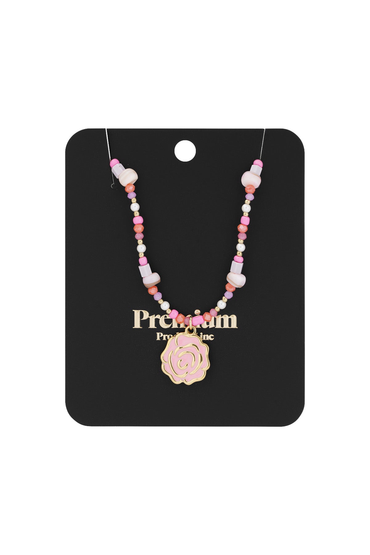 Perlenrosenkette - Rosa- und