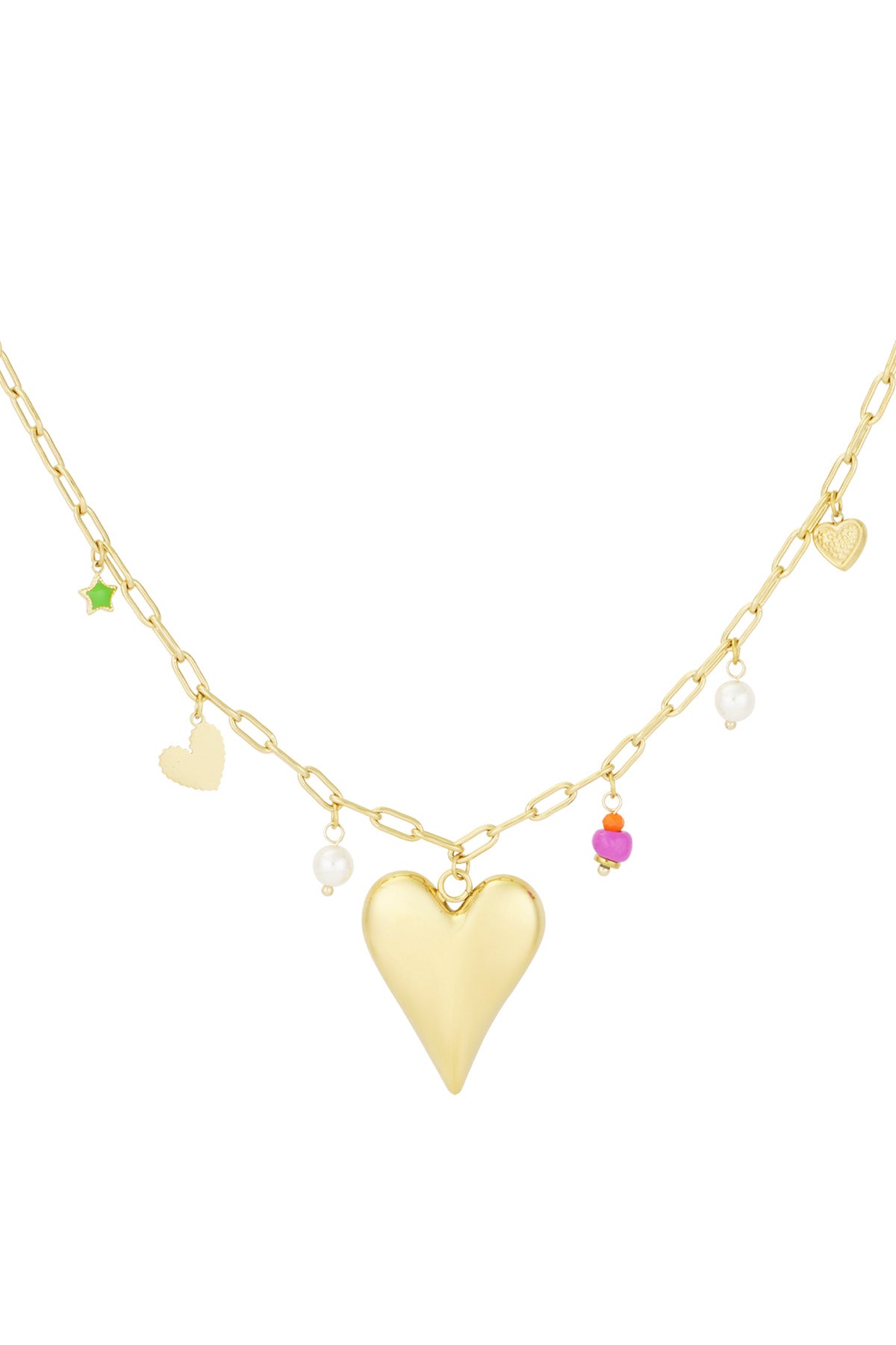 Charm-Halskette „Love Moment“ – Goldfarben