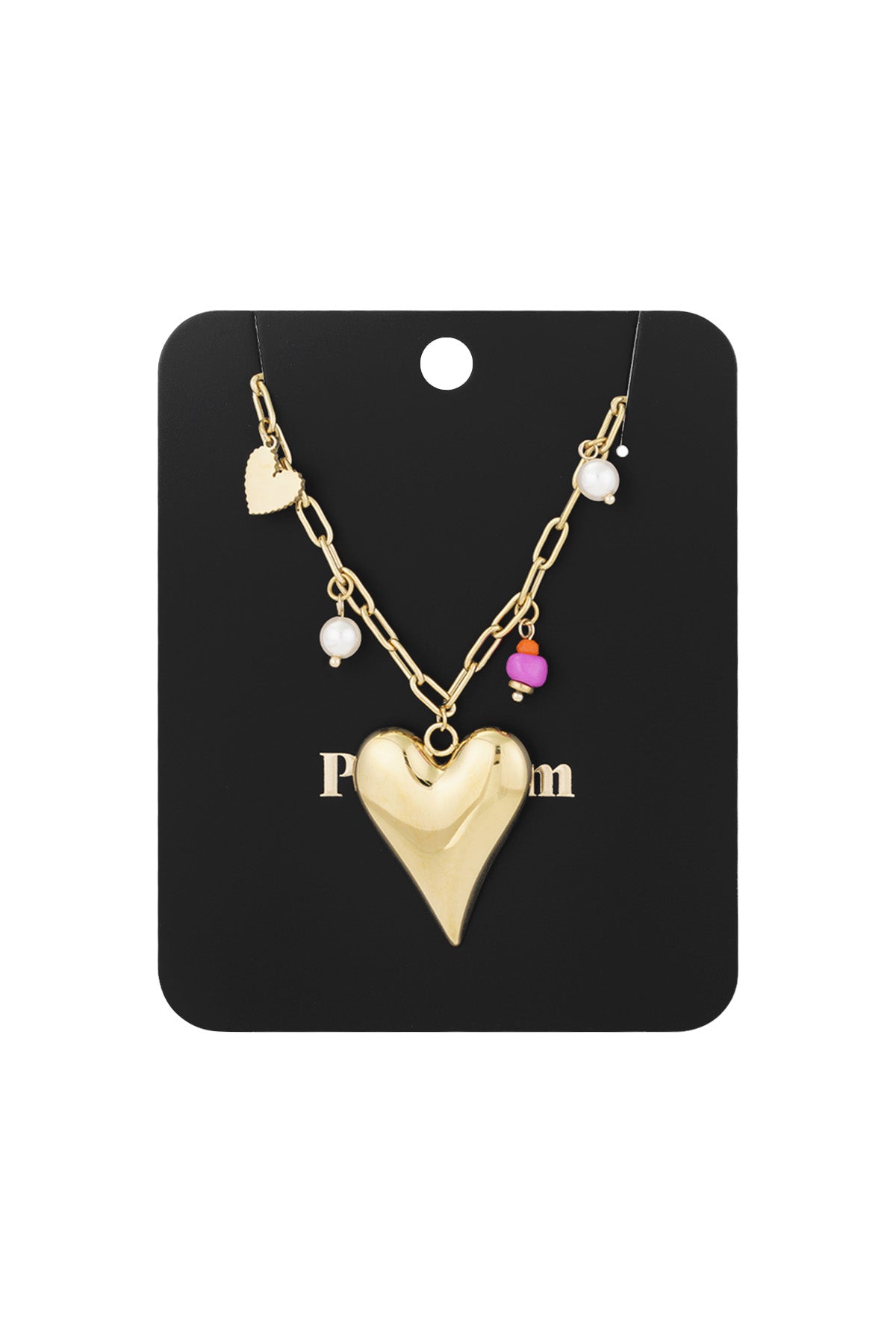 Charm-Halskette „Love Moment“ – Goldfarben