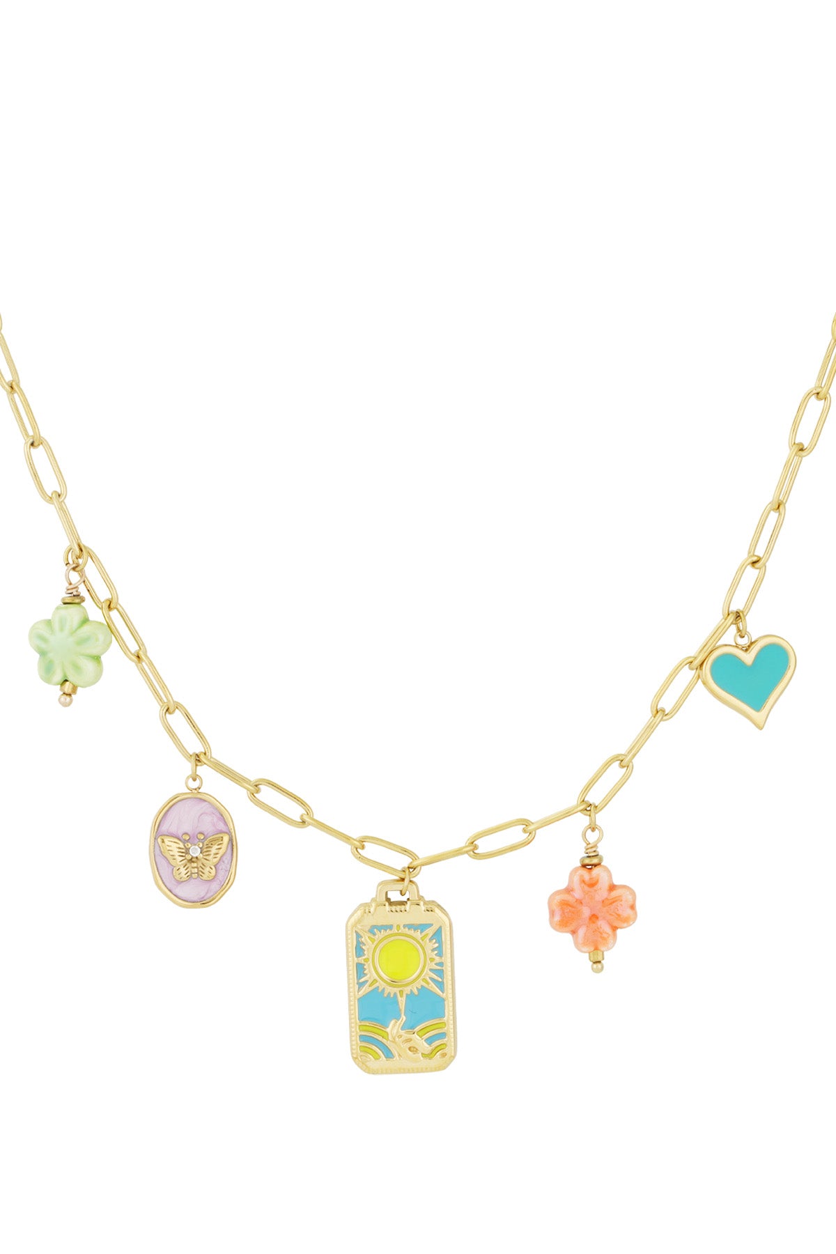 Charm-Halskette Sunray Dream - Goldfarben
