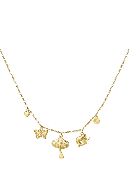 Charm-Halskette Engelenergie - Goldfarben
