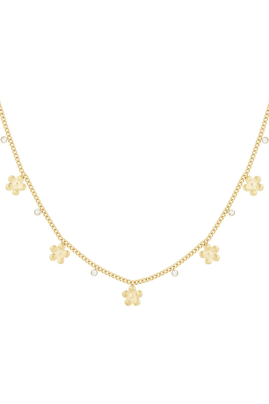 Schimmernde Blumenkette - Goldfarben