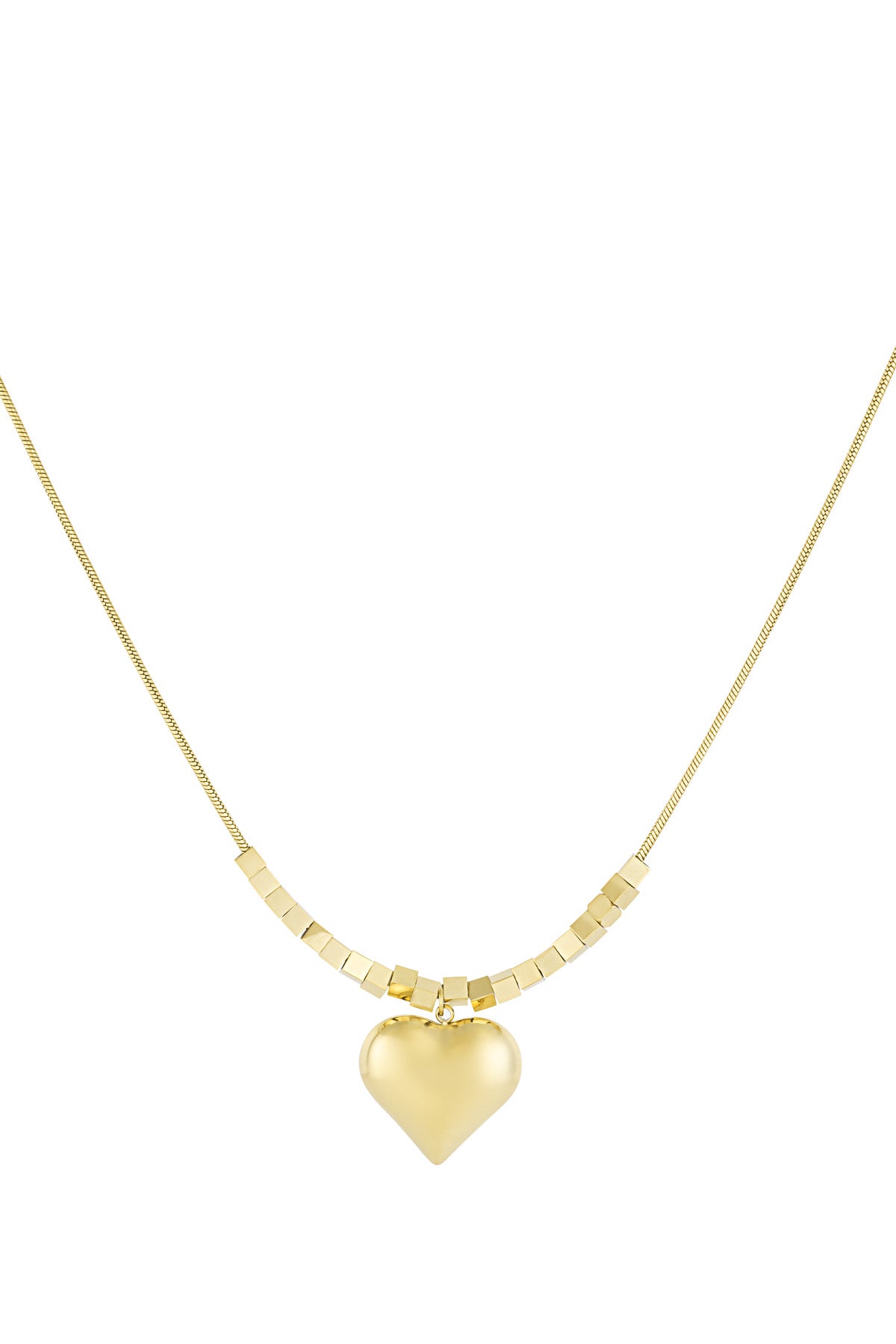 Trendy Herzkette - Goldfarben