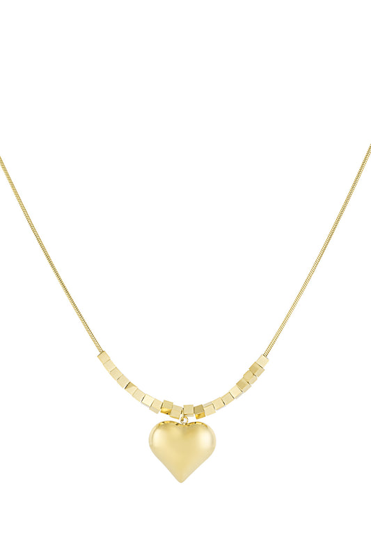 Trendy Herzkette - Goldfarben