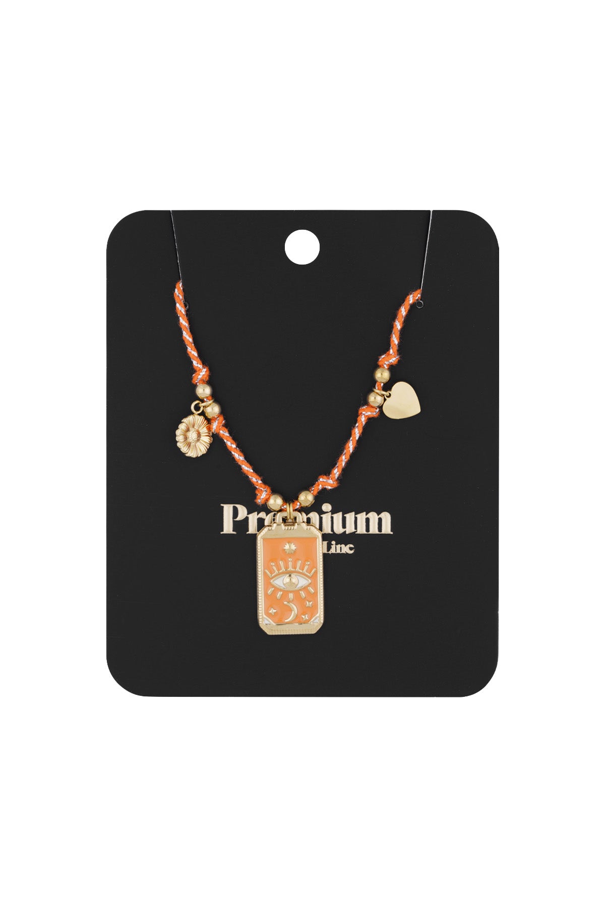 Halskette mit Eclipse-Charm - Orangegold