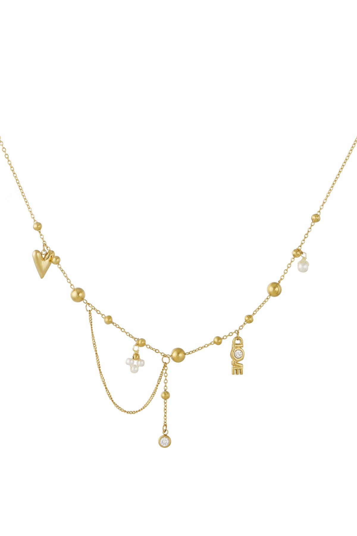 Verbundene Liebeskette – Goldfarben