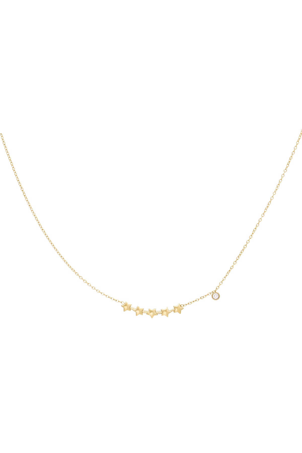 Halskette mit leuchtenden Sternen – Goldfarben