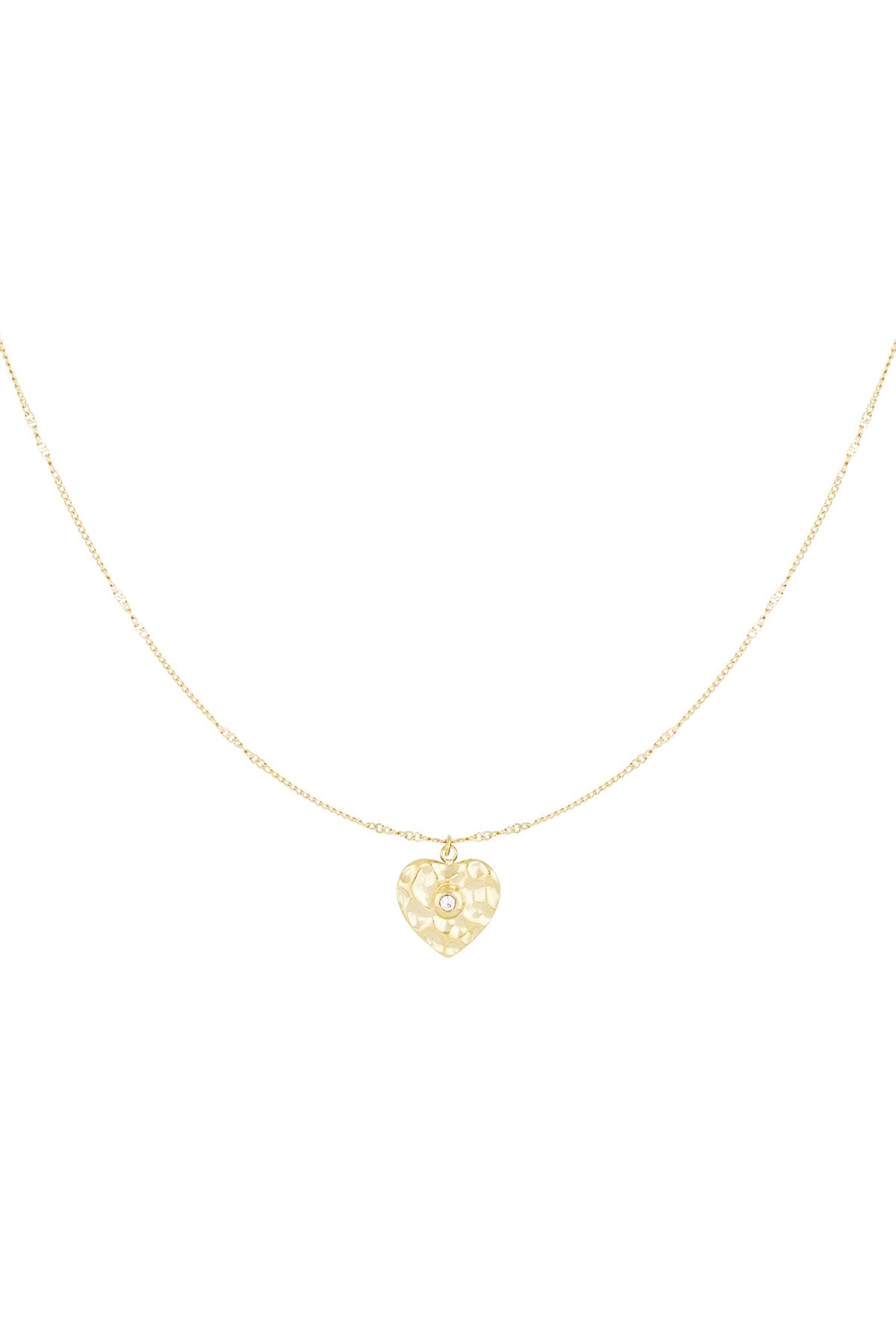 Halskette mit echtem Herz – Farbe Gold