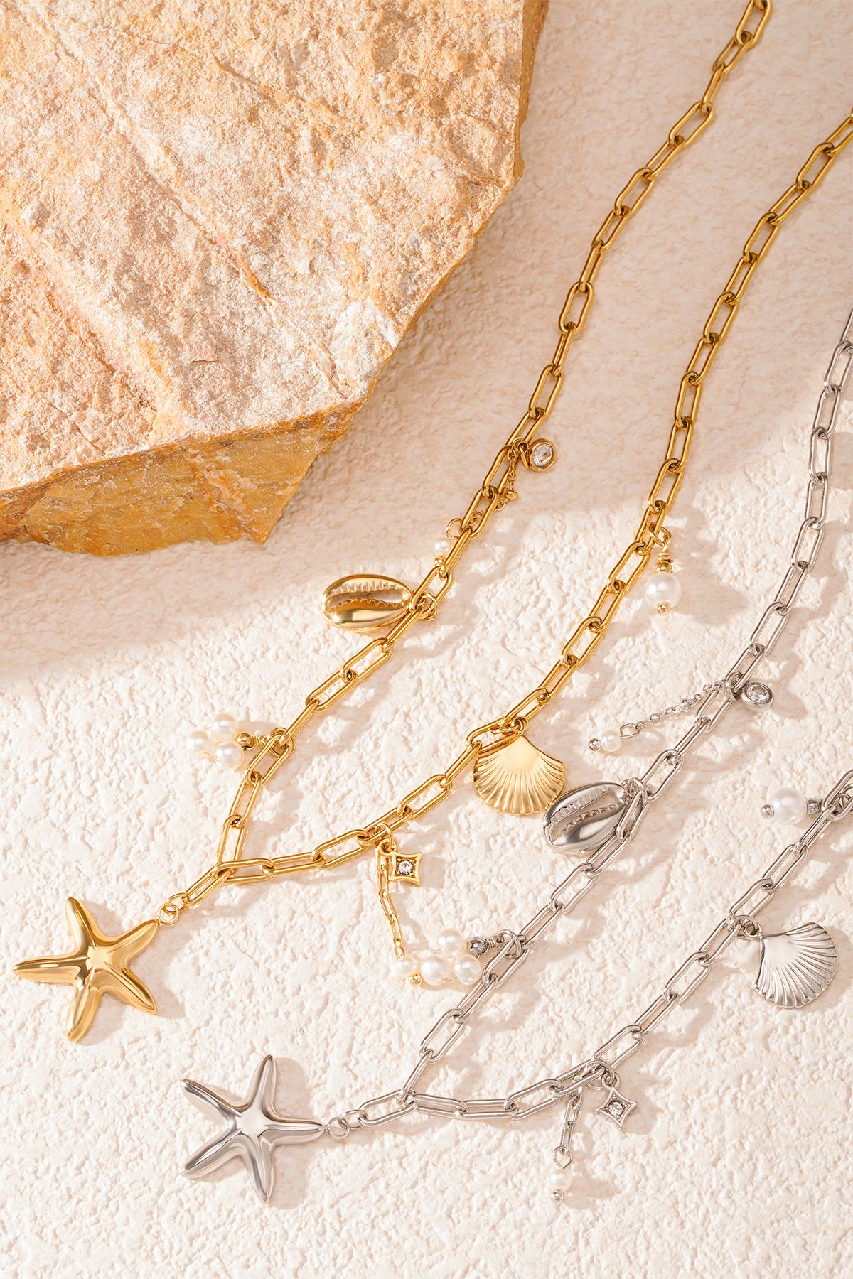 Strandtag-Halskette – Goldfarben
