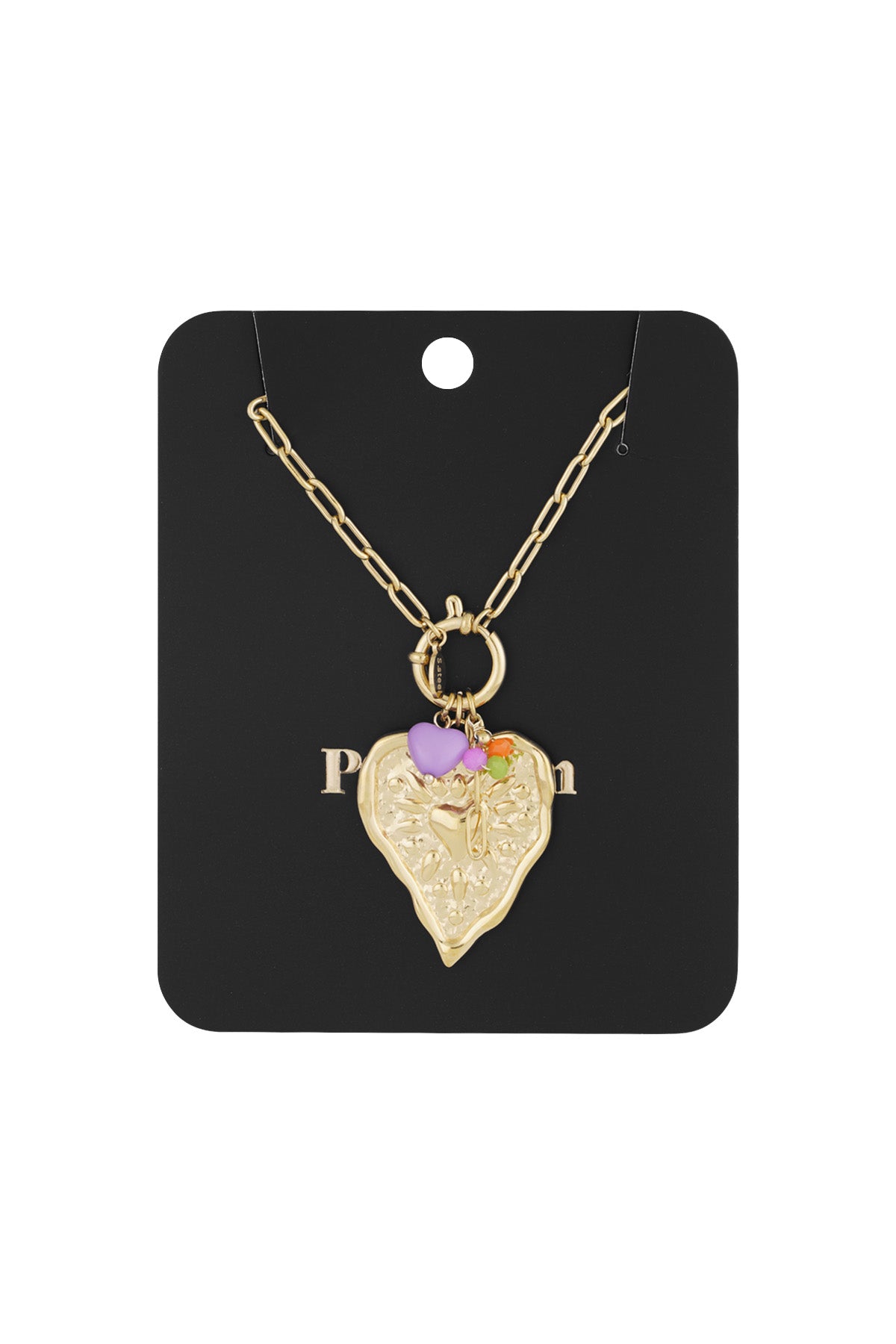 Charm-Halskette Lovebook – Goldfarben