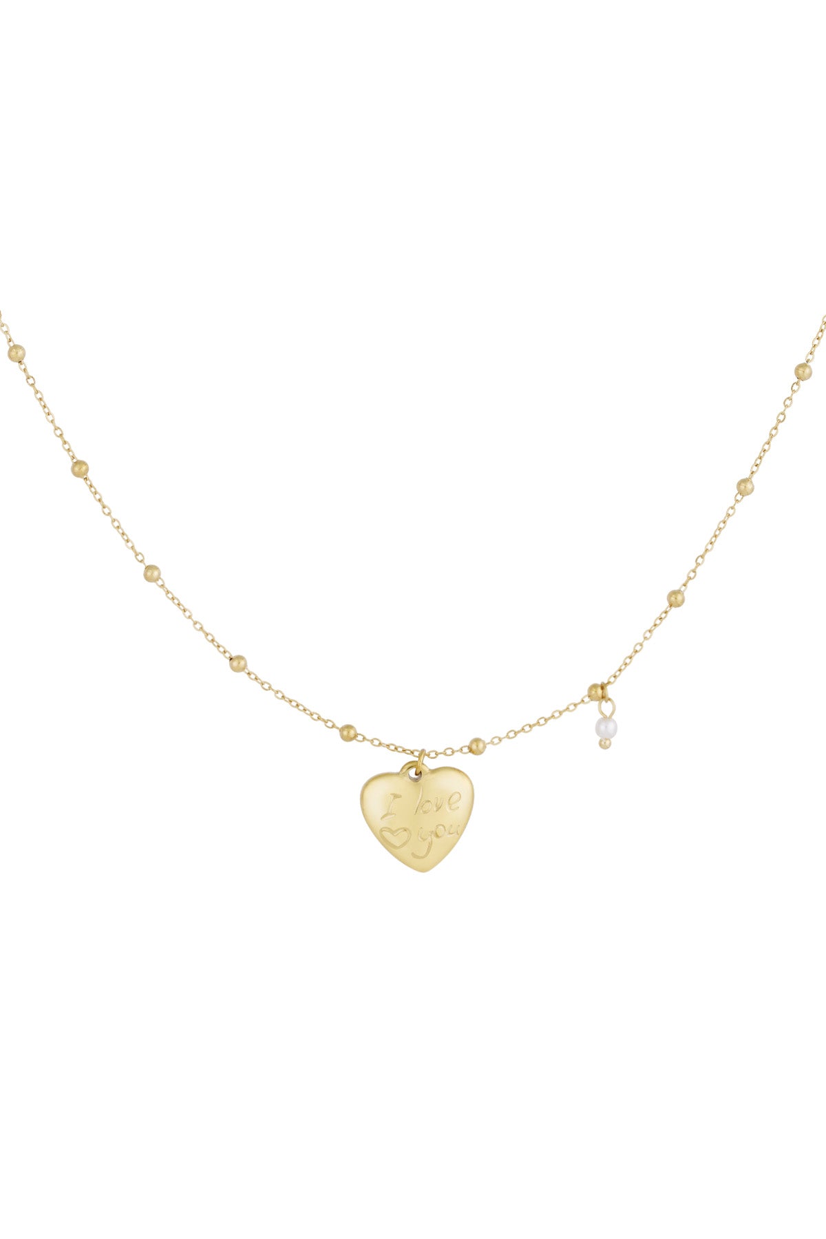 Ich liebe dich Halskette - Goldfarben