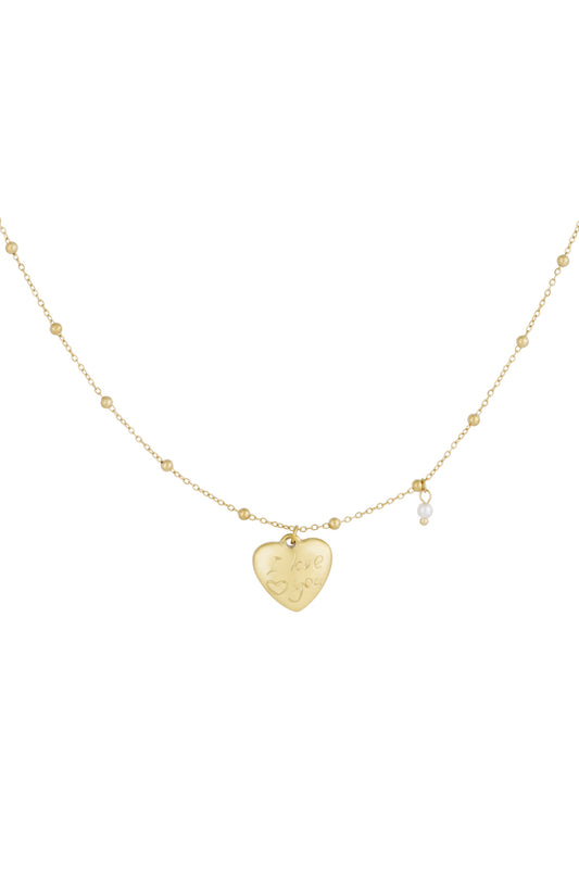 Ich liebe dich Halskette - Goldfarben