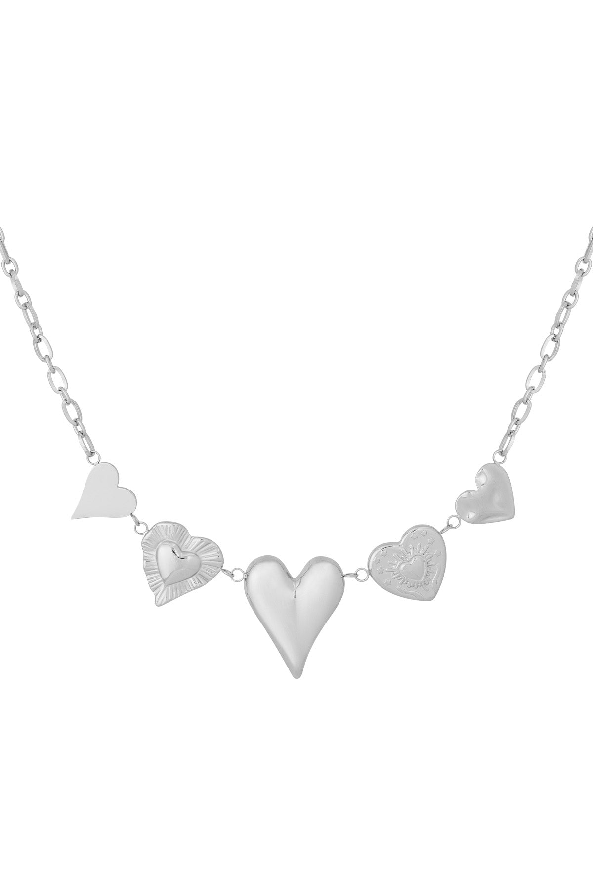 Halskette „Gib mir all deine Liebe“ – Farbe Silber
