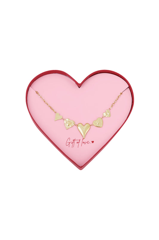 Geschenk der Liebe Edelstahl-Liebeskette - Goldfarben