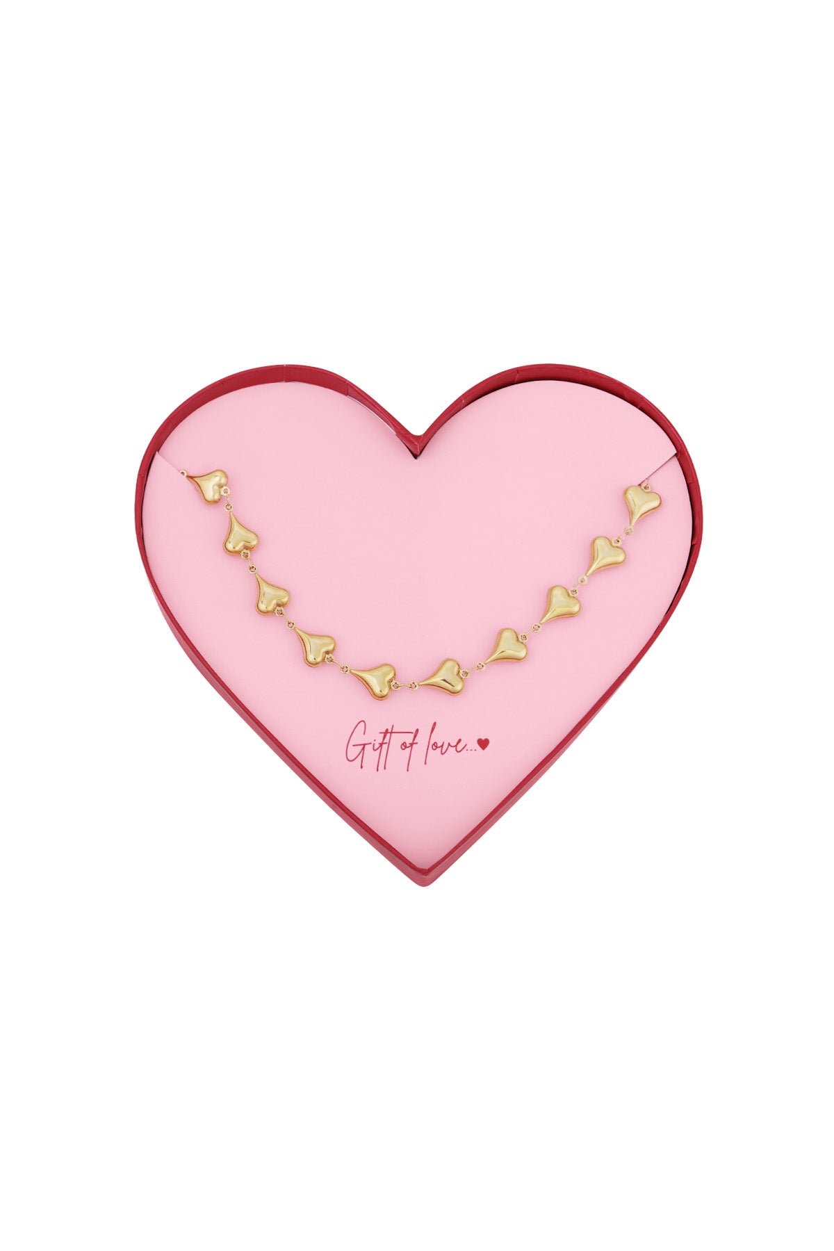 Geschenk der Liebe Edelstahlkette der Liebe - Goldfarben