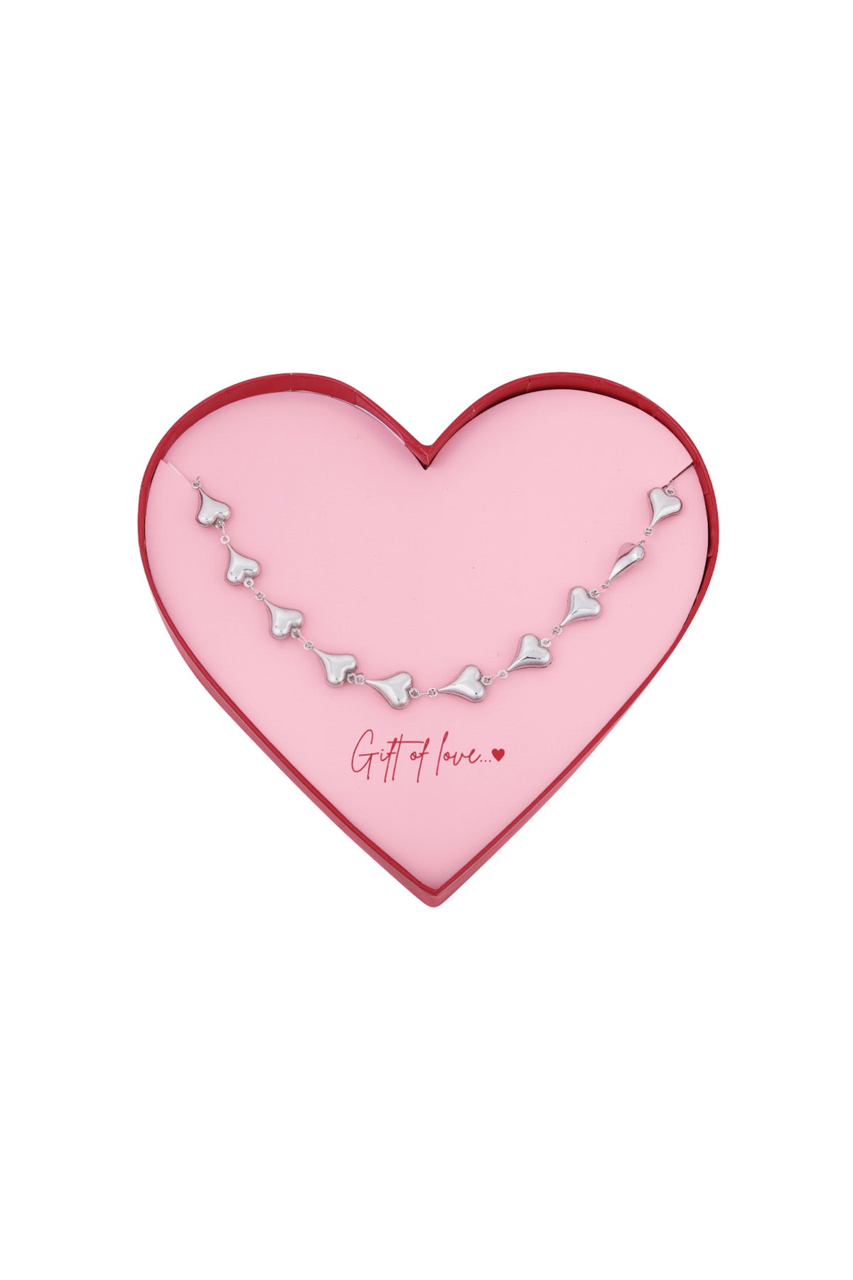 Geschenk der Liebe Edelstahlkette der Liebe - Silberfarben