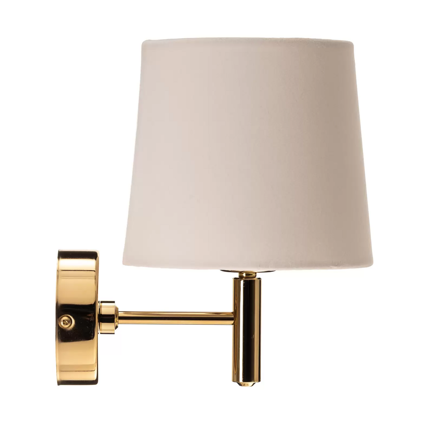 B-Ware Euluna Wandleuchte Polo Wandlampe Leuchte Lampe Plus Textilschirm Messing Creme