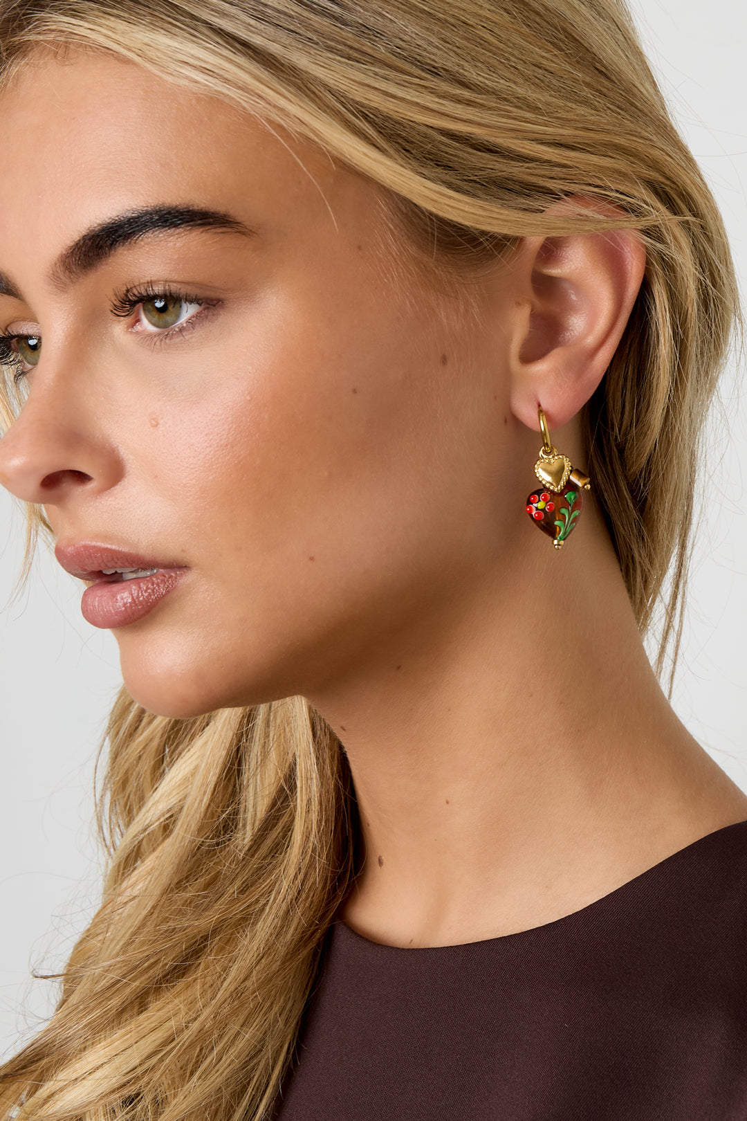 Edelstahl Tropfen Ohrringe Herz Casual Täglich Einfache Serie frauen schmuck