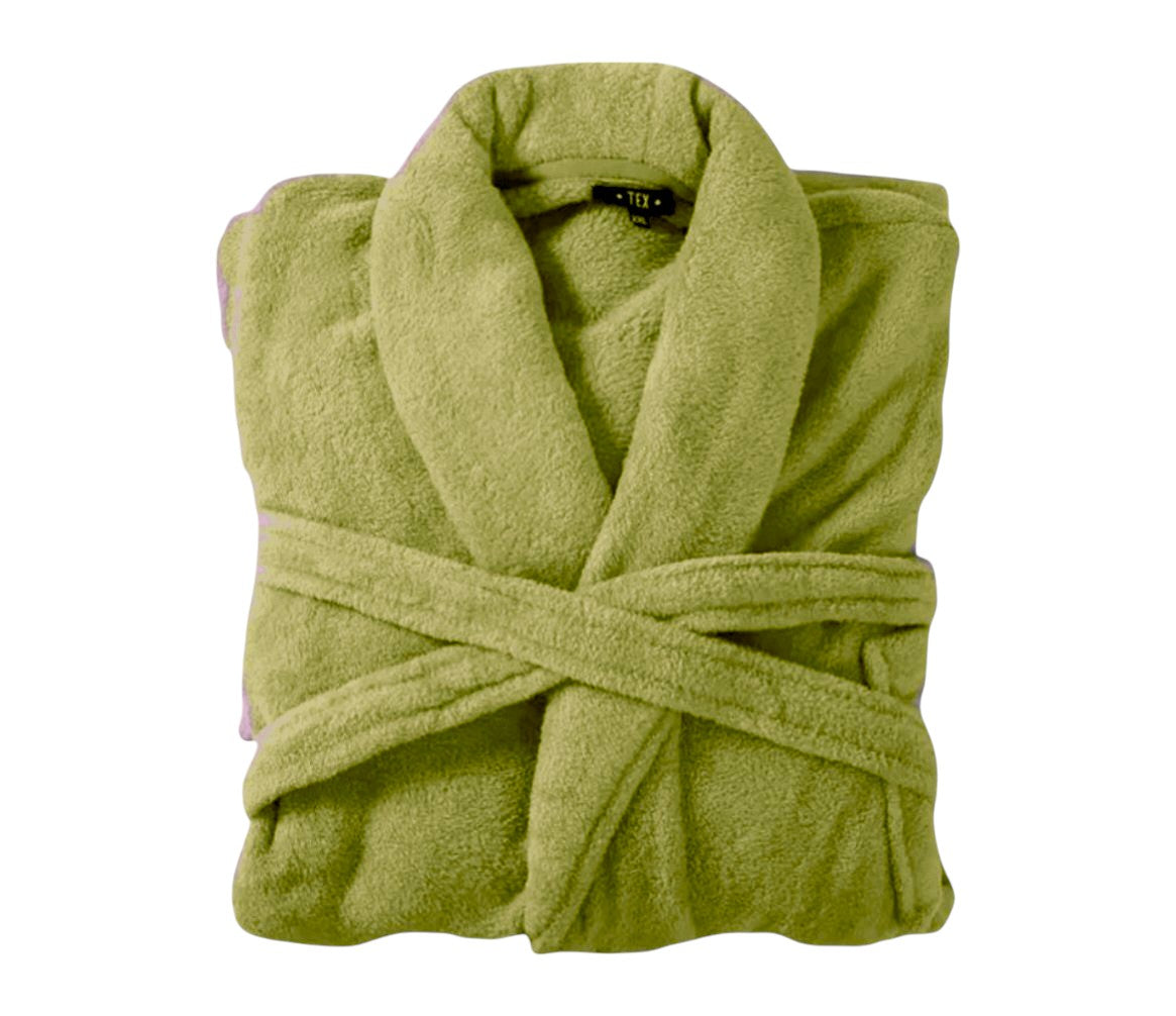 Bademantel flauschig » Saunamantel in Teddy-Plüsch Qualität » leichter/dünner Morgenmantel 100 cm lang » unisex