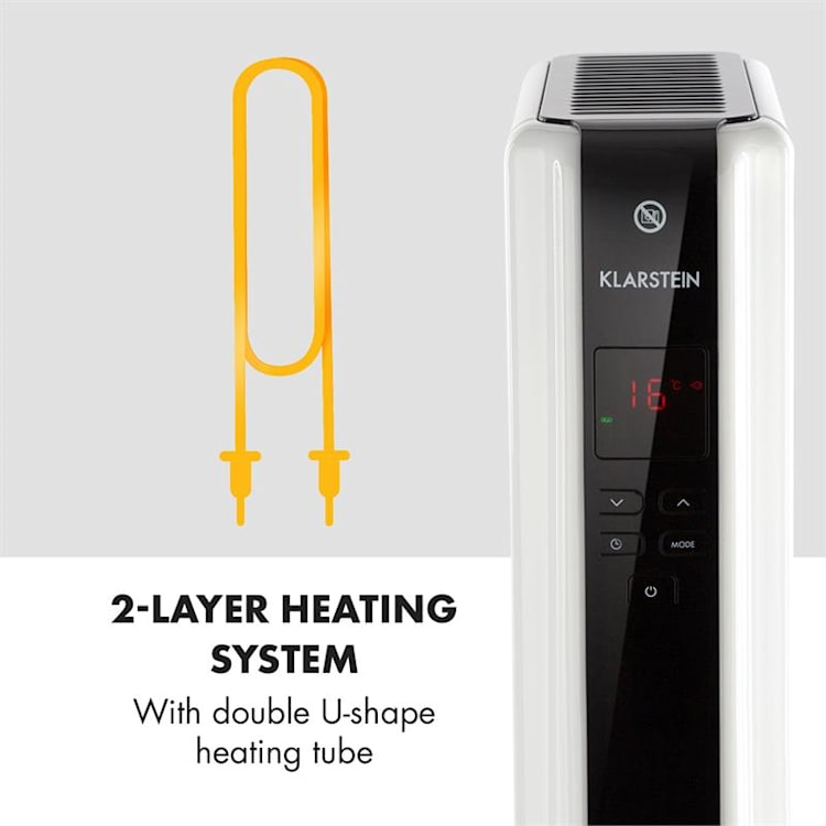 Klarstein Thermaxx 2500 olíuofn rafmagnshitari, færanlegur hitari, gallaður.
