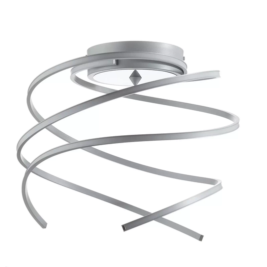 B-flokks LED loftljós Lungo úr áli með þremur arma og fjarstýringu. Loftlampi.