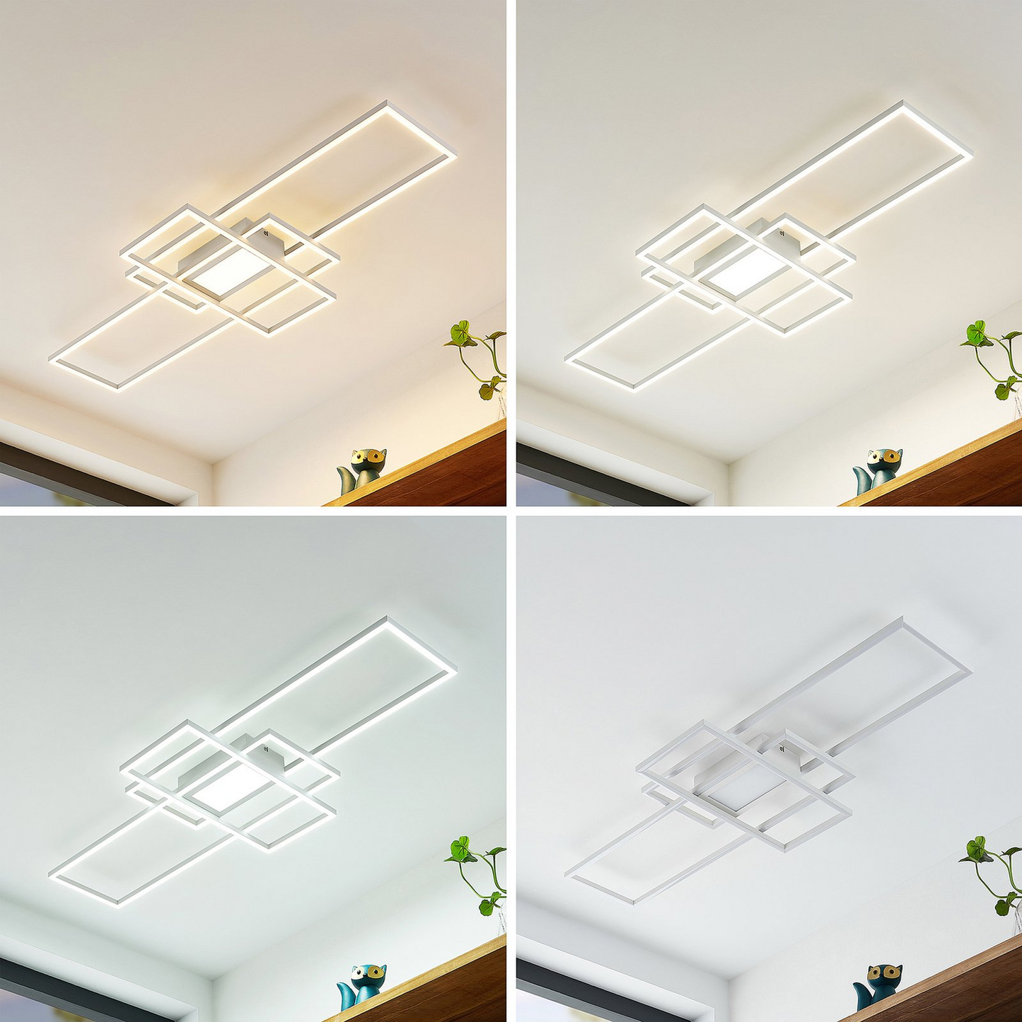 B-grade Lindby Caitlin LED ceiling lamp, ceiling light, living room light, white 389 