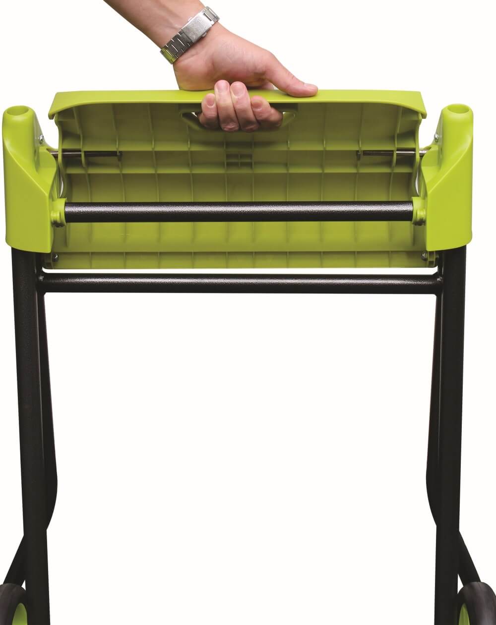 Léttur tveggja hjóla rúlluvagn – 4,6 kg, samanbrjótanlegur og ber allt að 150 kg burðargetu.