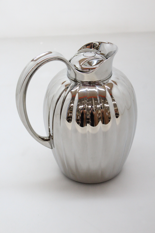 B-flokks Georg Jensen Bernadotte hitabrúsi, einangruð kanna, kaffikanna, 1 lítri, ryðfrítt stál