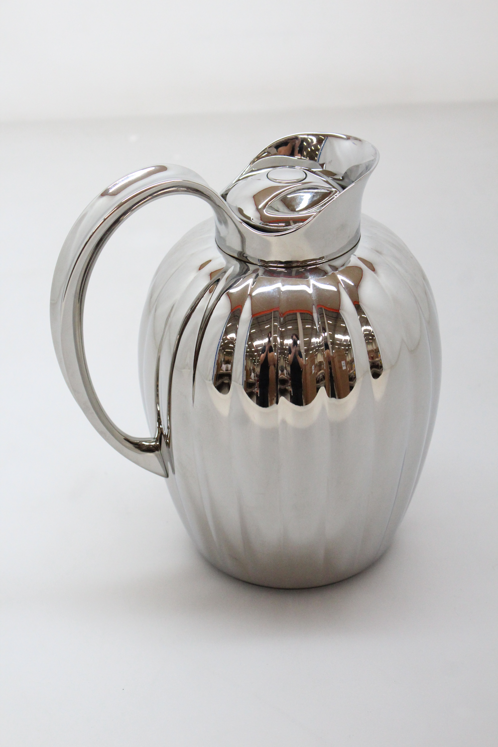 B-flokks Georg Jensen Bernadotte hitabrúsi, einangruð kanna, kaffikanna, 1 lítri, ryðfrítt stál