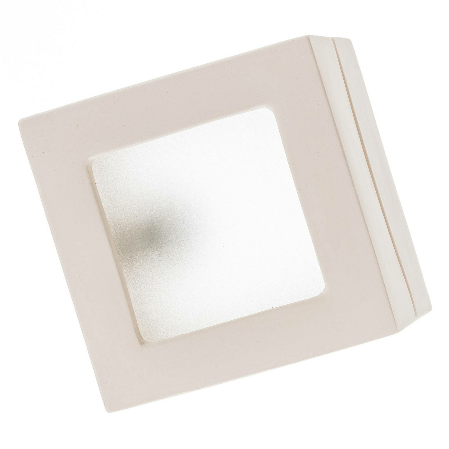 B-flokks Euluna veggljós, vegglampi, veggljós, keramik, hvítt að ofan, 15 x 15 cm