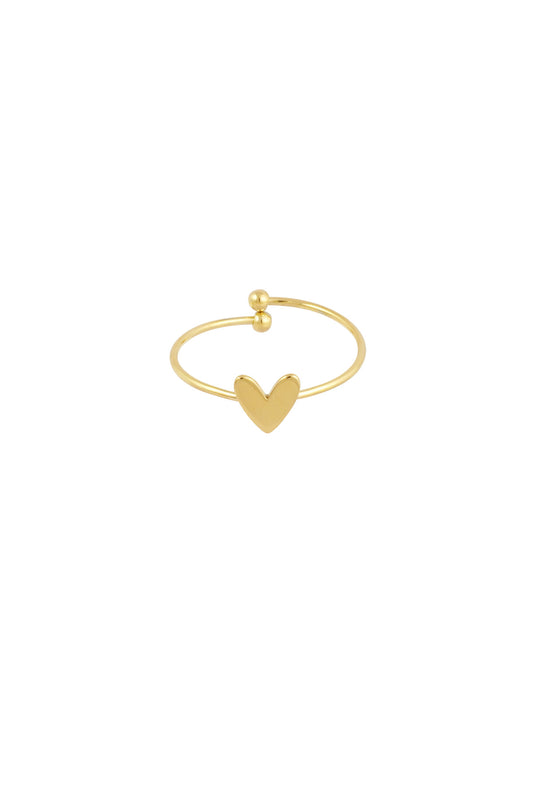 Schlichter Liebesring – Goldfarbe  - Goldfarbefarbe