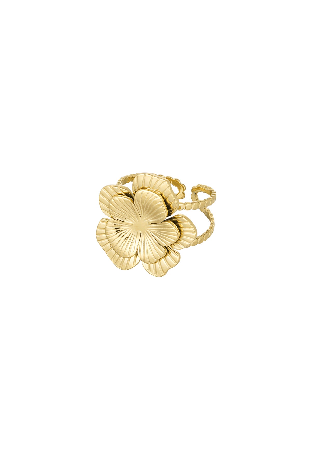 Ring mit verstellbarer großer Blume
