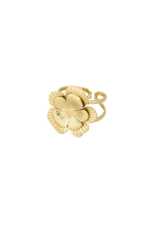 Ring mit verstellbarer großer Blume