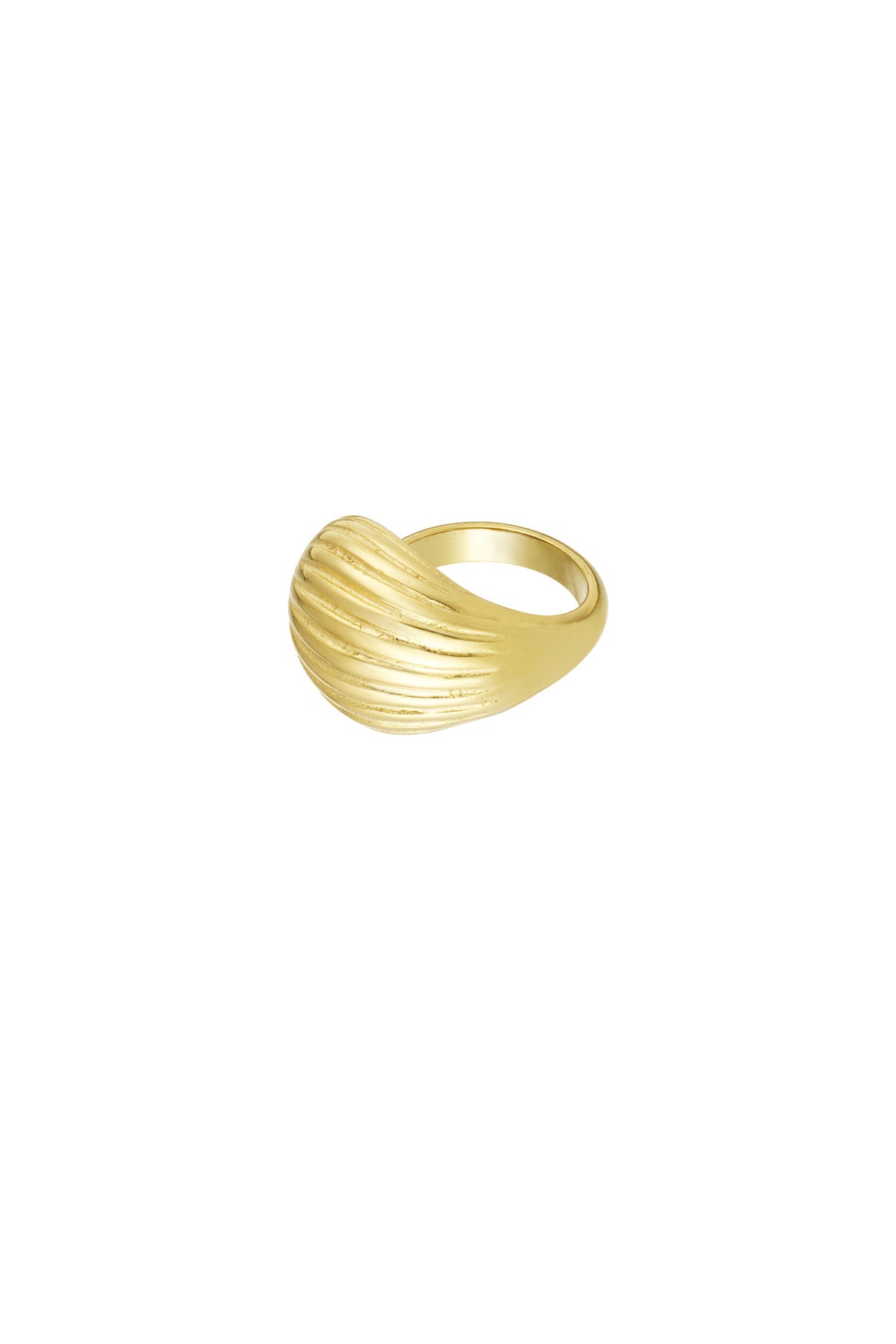 Strukturierter Wellenring – Goldfarbe - Goldfarbefarbe