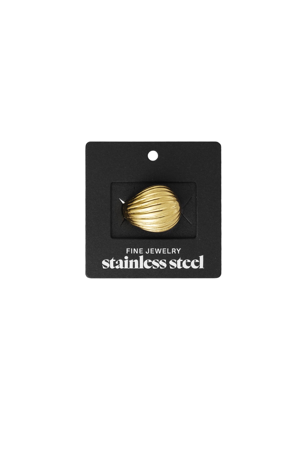 Strukturierter Wellenring – Goldfarbe - Goldfarbefarbe