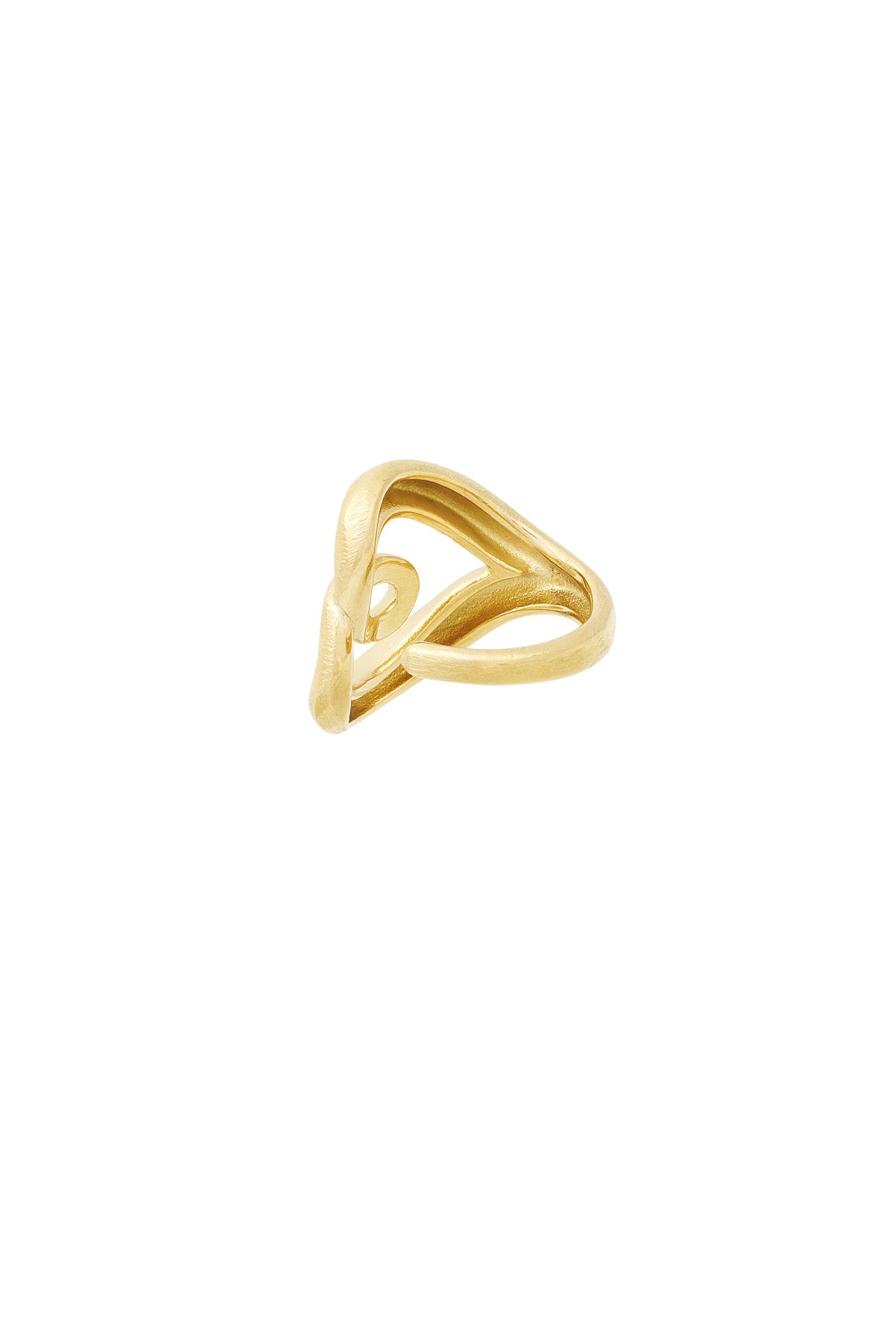 Eleganter Twist-Ring - Goldfarben