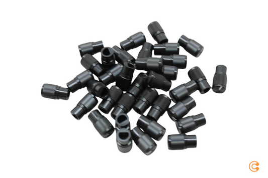 B-flokks Cliff 1 stk. Kmk10 E snúningshnappur svartur 10,7 mm x 19 mm varahlutur 35 stykki